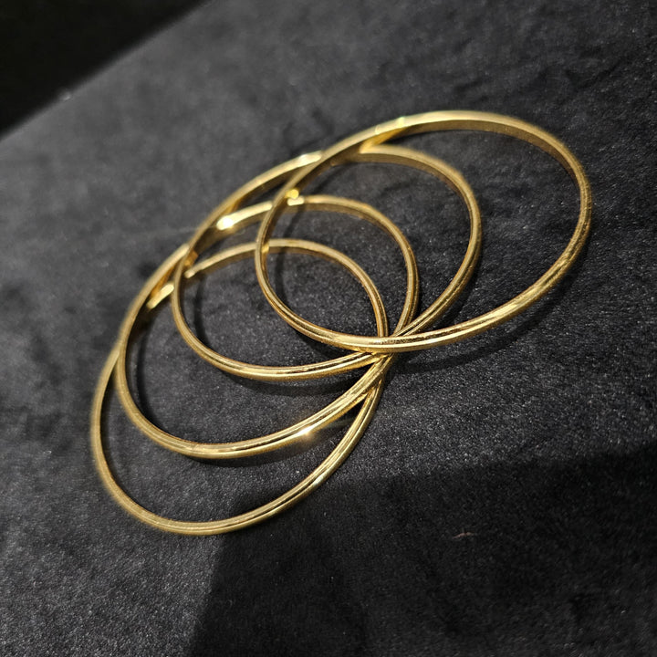 pLAIN Gold Plated Bangles