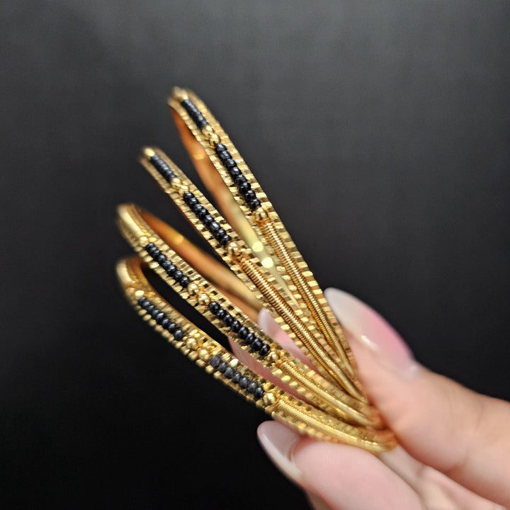 2.6 Black bead Bangles