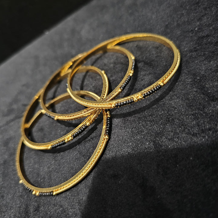 2.6 Black bead Bangles
