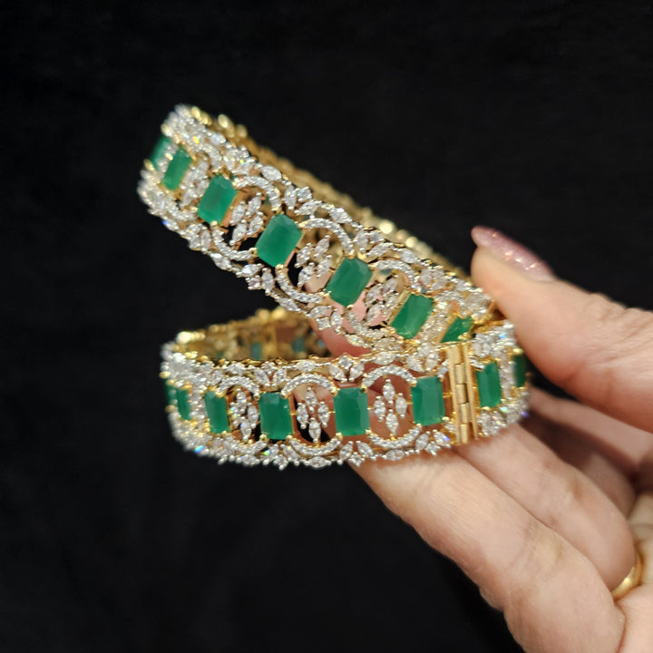 Green CZ Bangle set