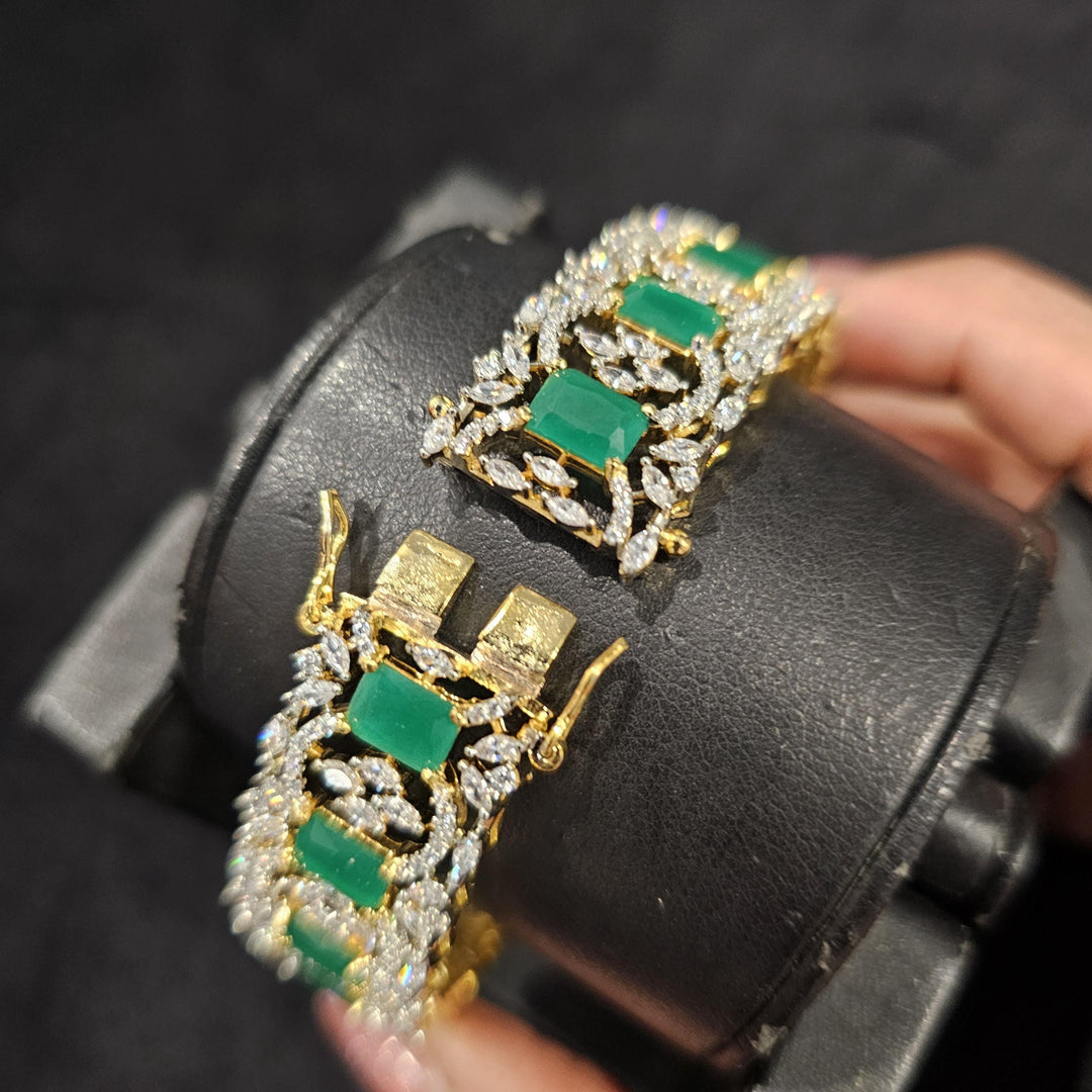 Green CZ Bangle set