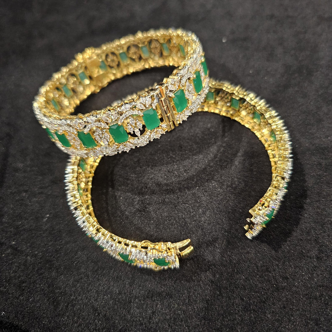 Green CZ Bangle set