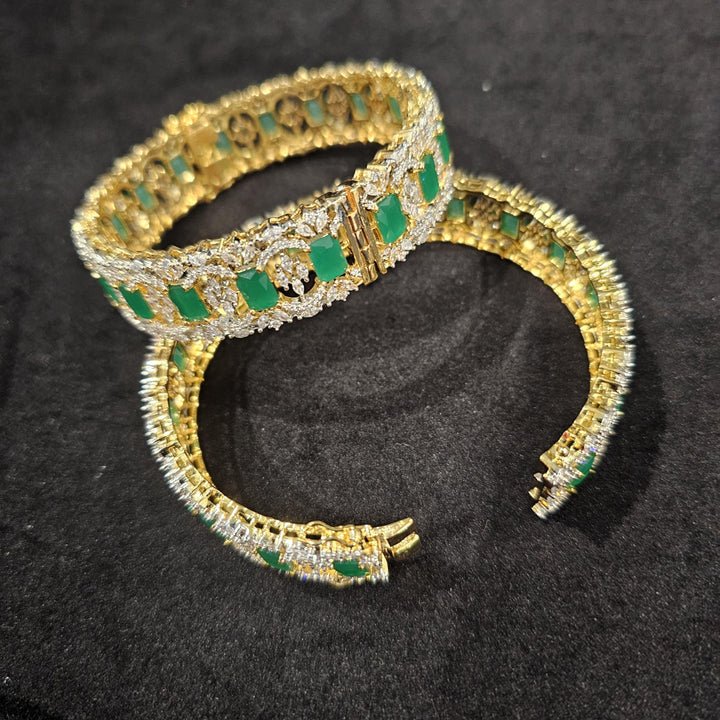 Green CZ Bangle set