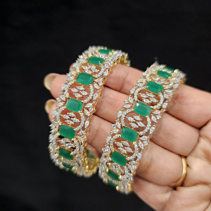 Green CZ Bangle set