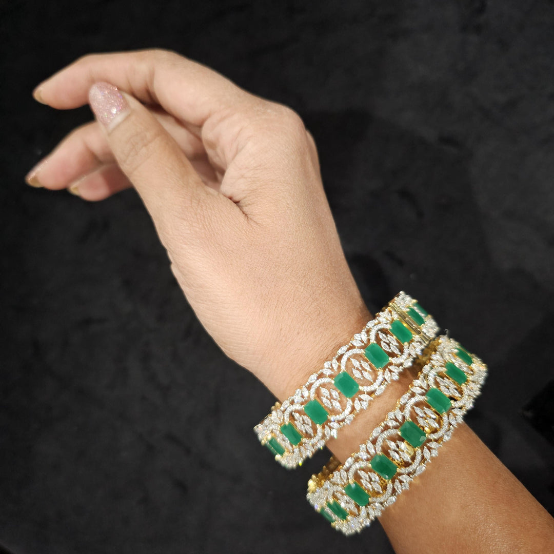 Green CZ Bangle set