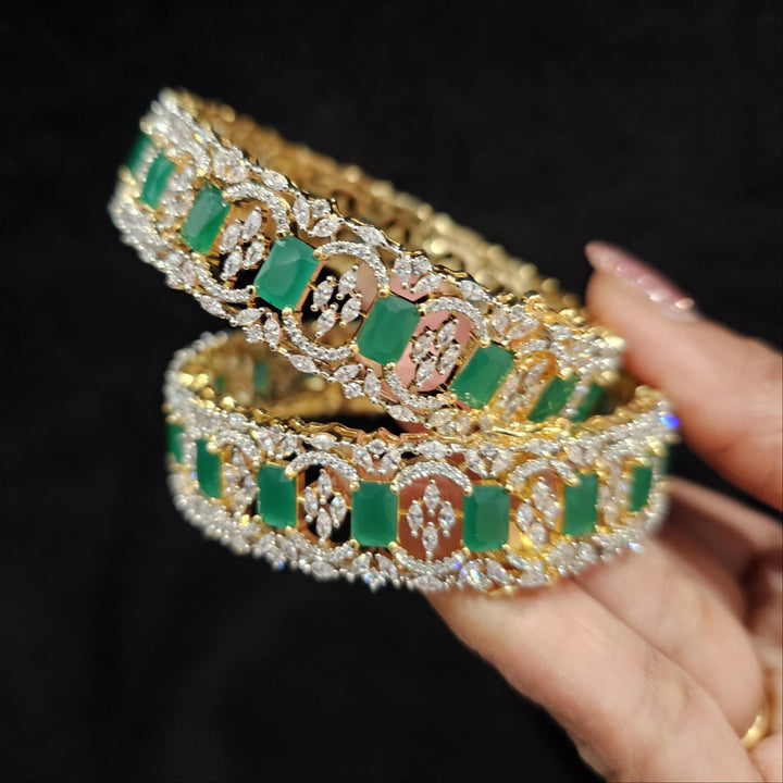 Green CZ Bangle set
