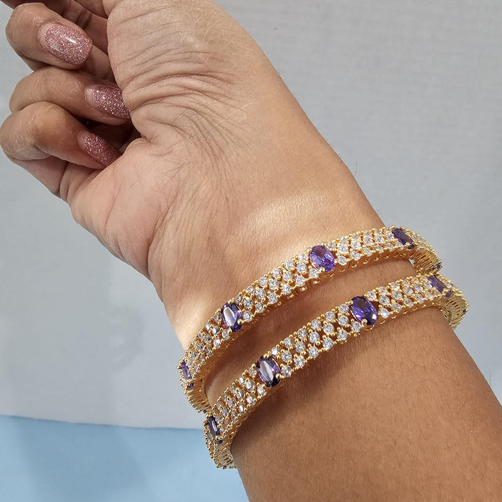 Amethyst Bangles Set