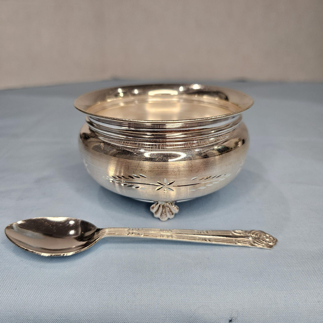 Silver Feeding bowl/ spoon