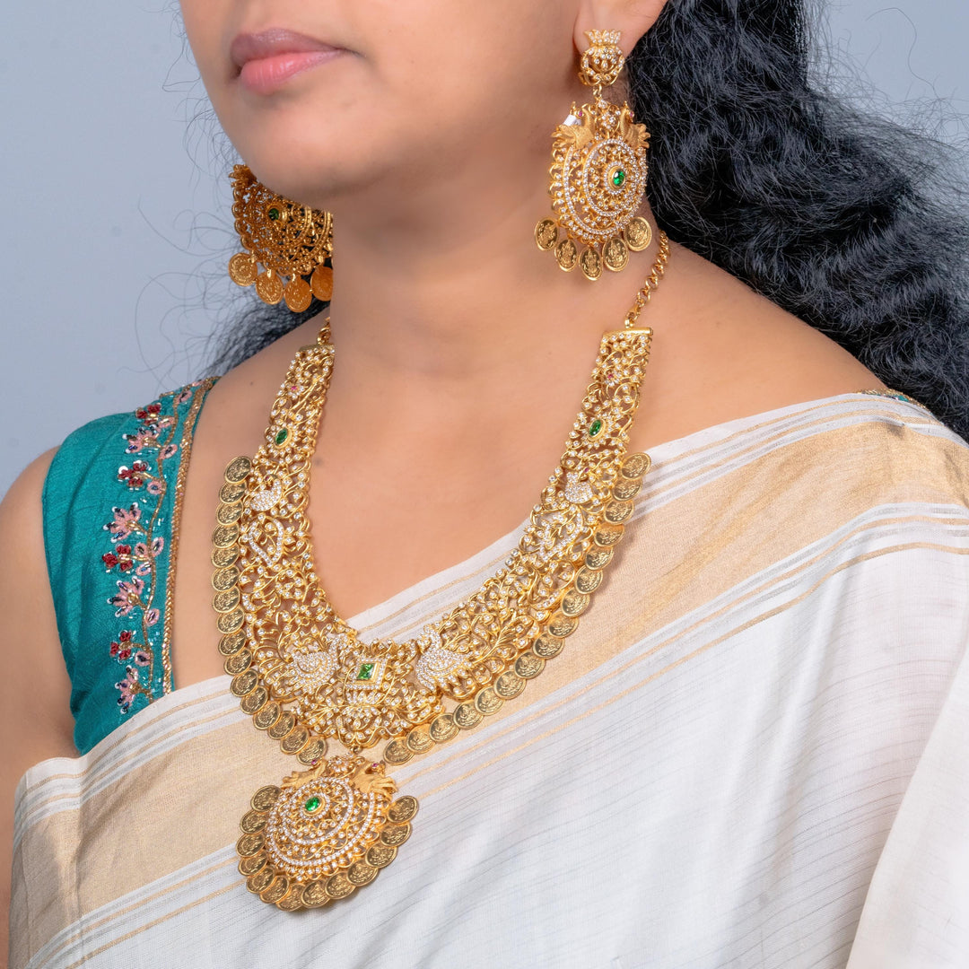 CZ kasu necklace set