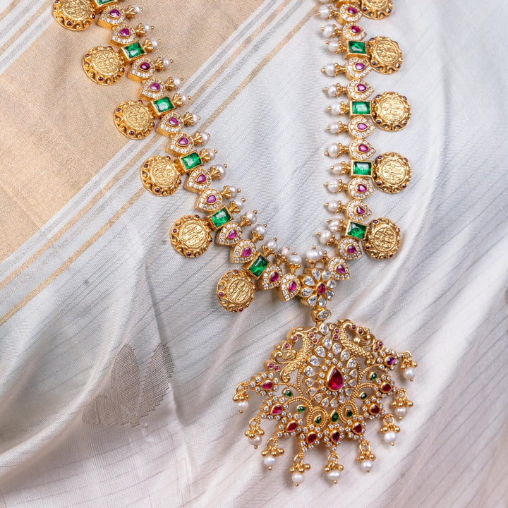 32" Silver Kasu necklace