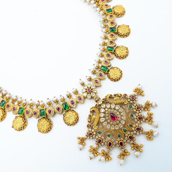 32" Silver Kasu necklace