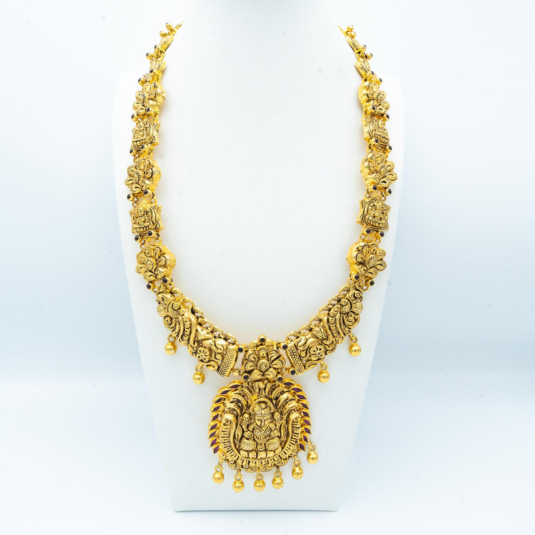 Silver nakshi necklace