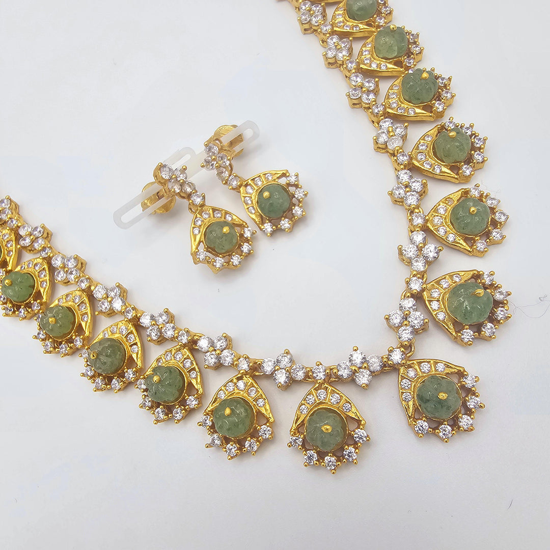 Silver Designer CZ set
