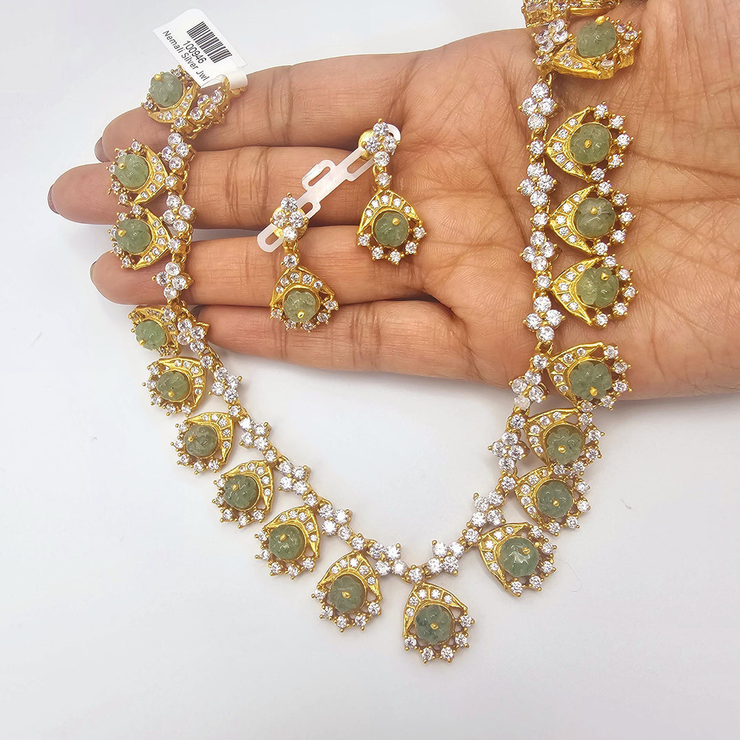 Silver Designer CZ set