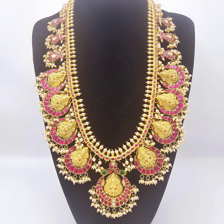 Long Kundan nakshi set