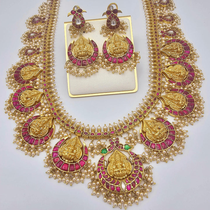 Long Kundan nakshi set