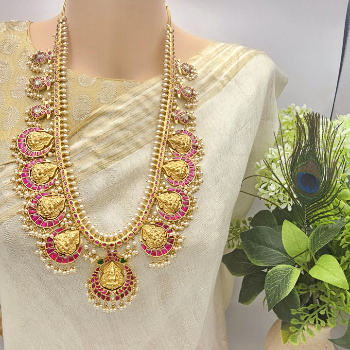 Long Kundan nakshi set