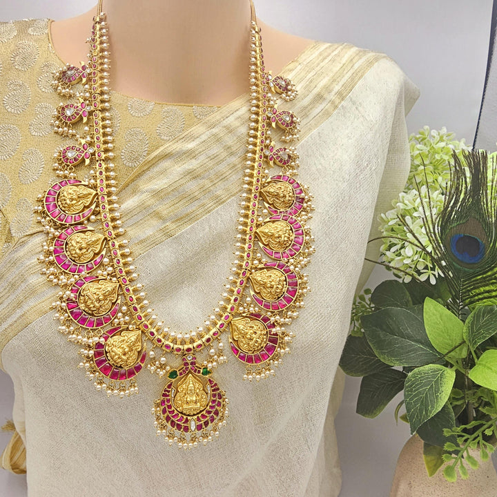 Long Kundan nakshi set