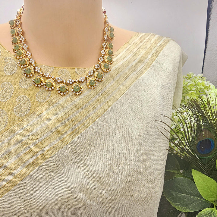 Silver Designer CZ set