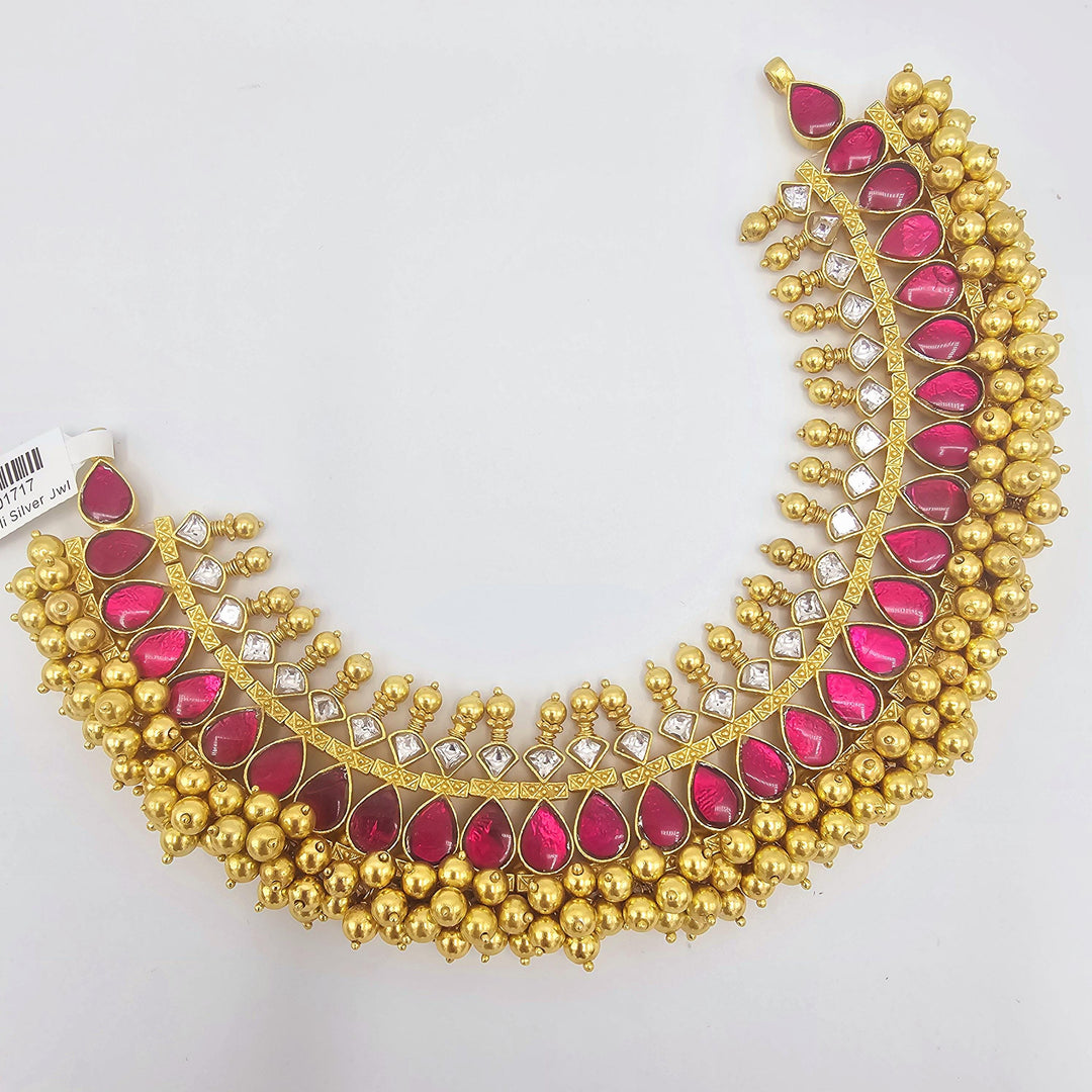 Kundan tussi necklace
