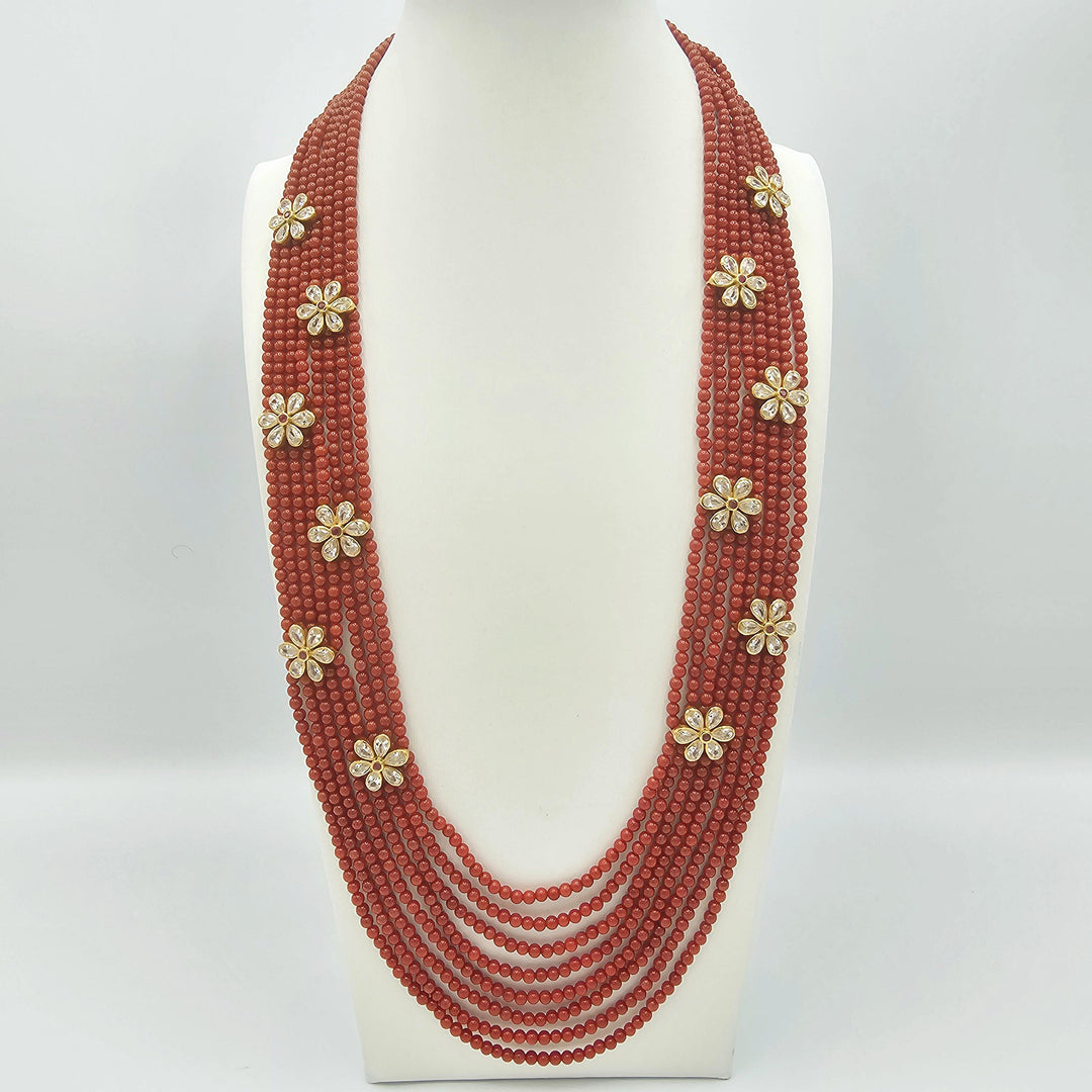 Silver 8l coral beads