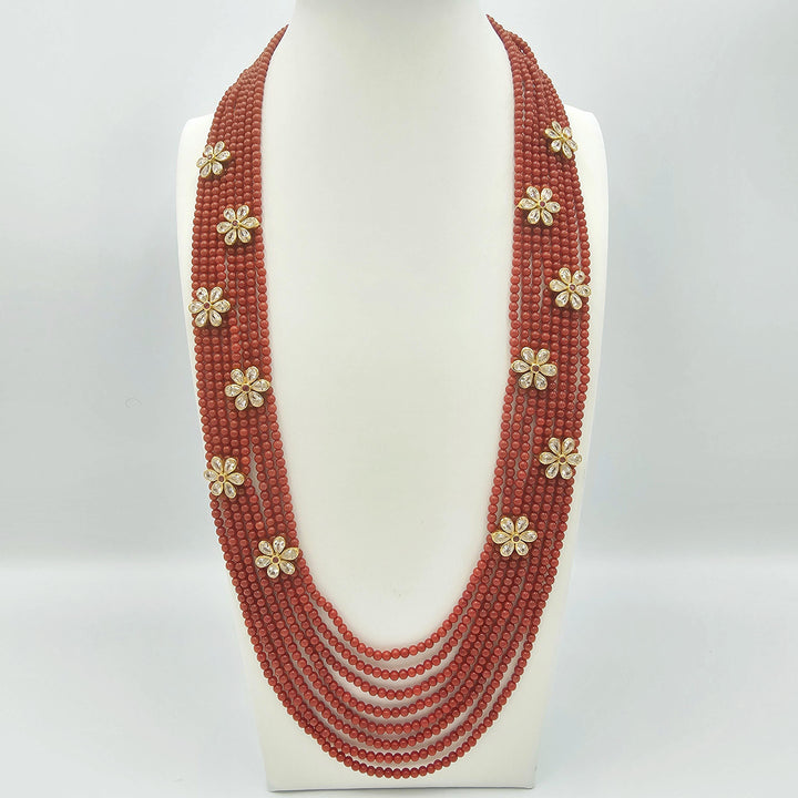 Silver 8l coral beads