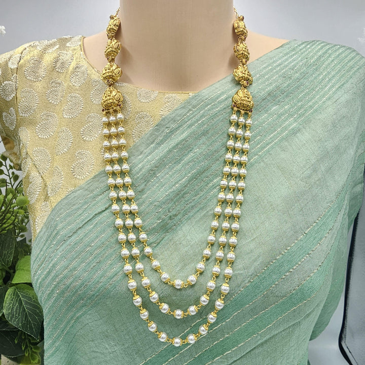 3 layer nakshi necklace