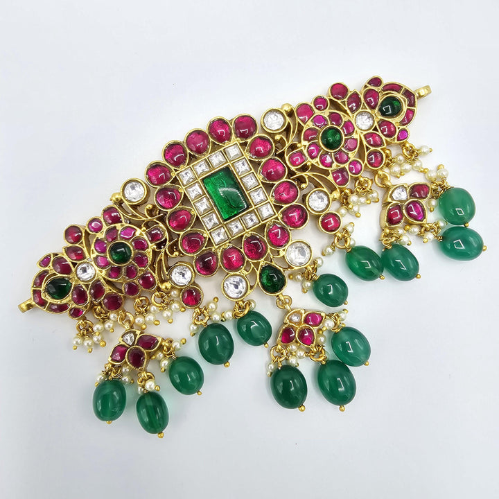 Silver kundan choker