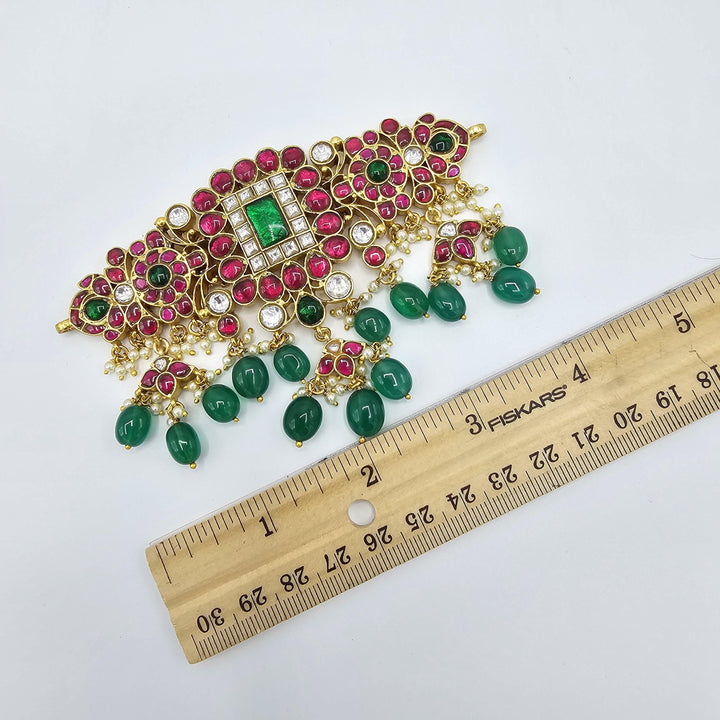 Silver kundan choker
