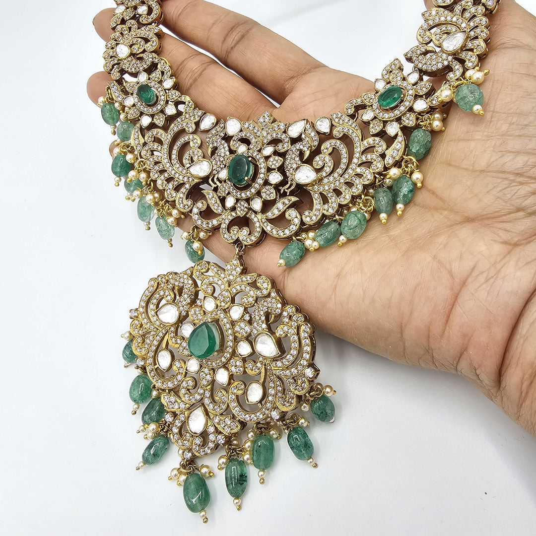 92.5 moissanite necklace set