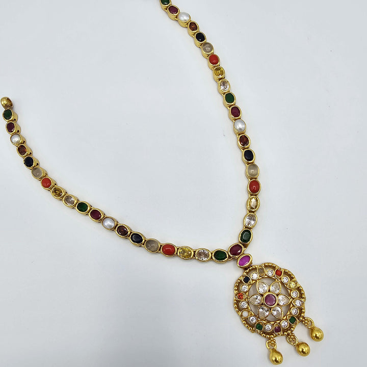 short Navratna necklace