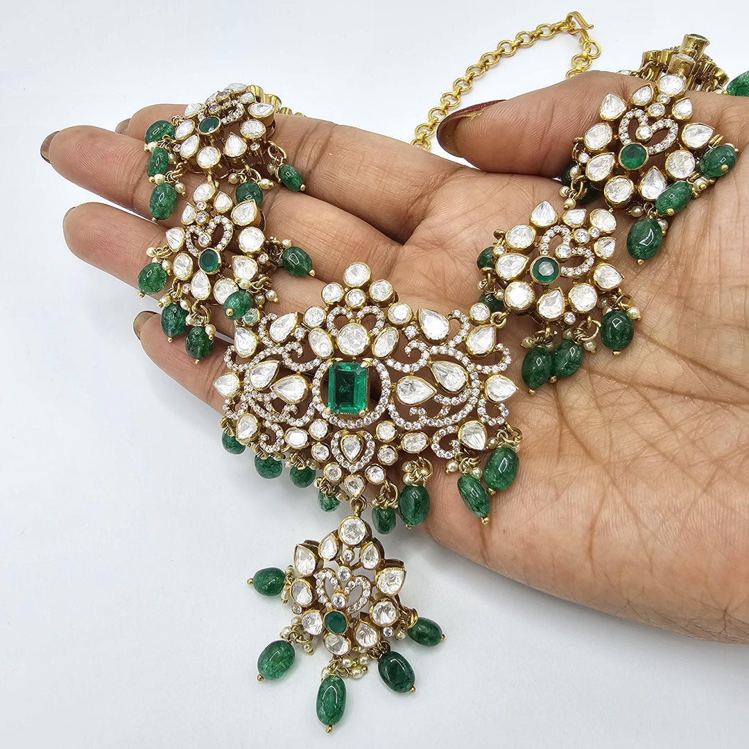 Victorian moissanite necklace