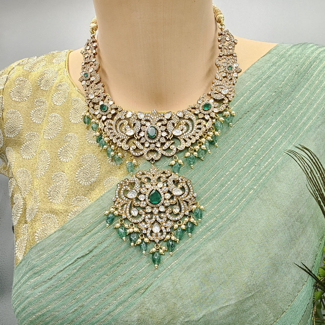 92.5 moissanite necklace set