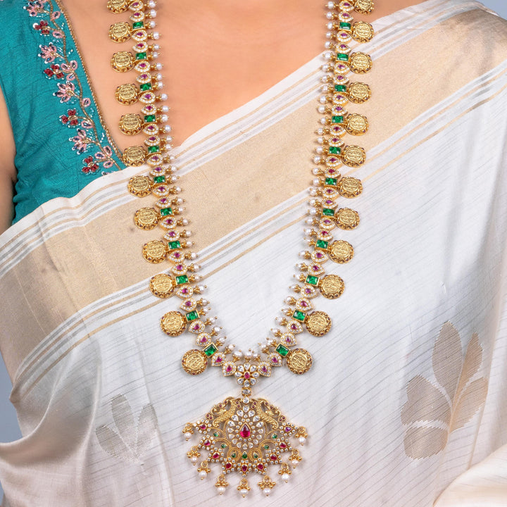 32" Silver Kasu necklace