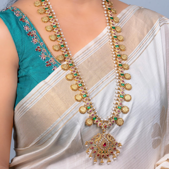 32" Silver Kasu necklace