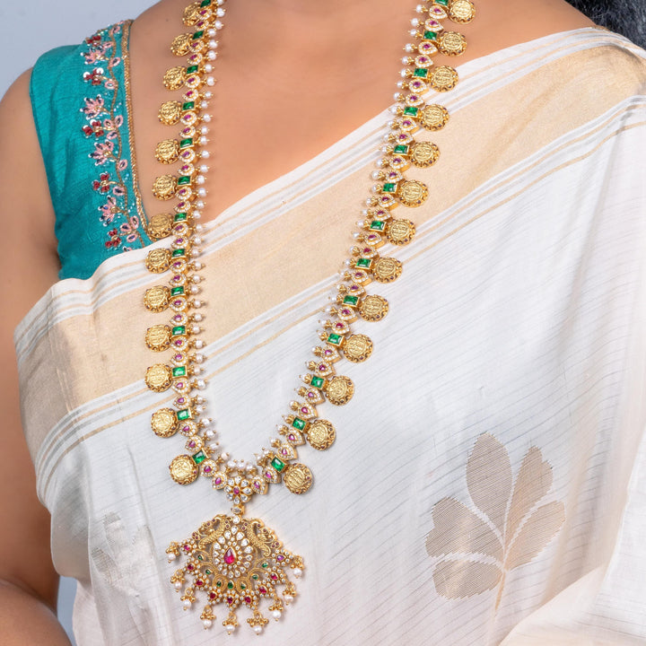 32" Silver Kasu necklace