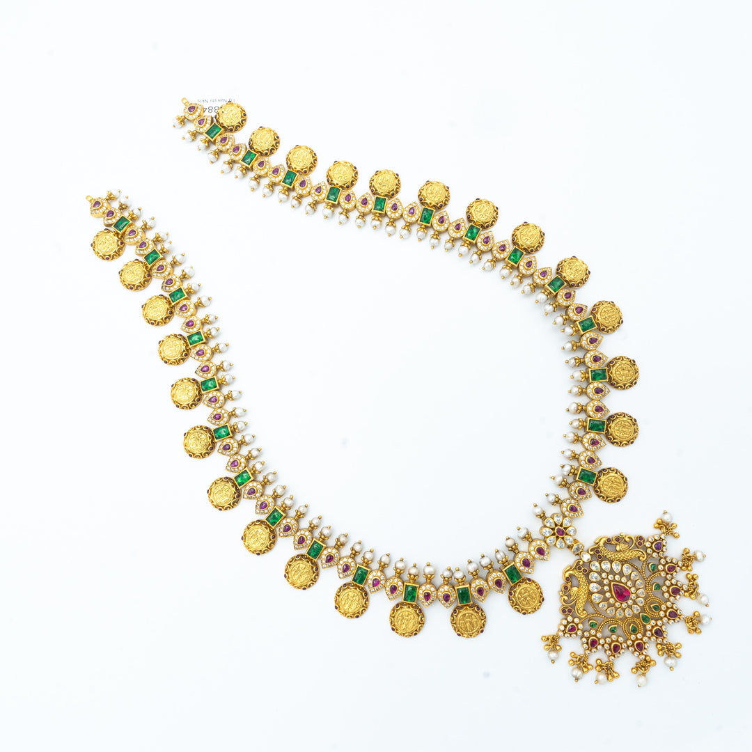 32" Silver Kasu necklace