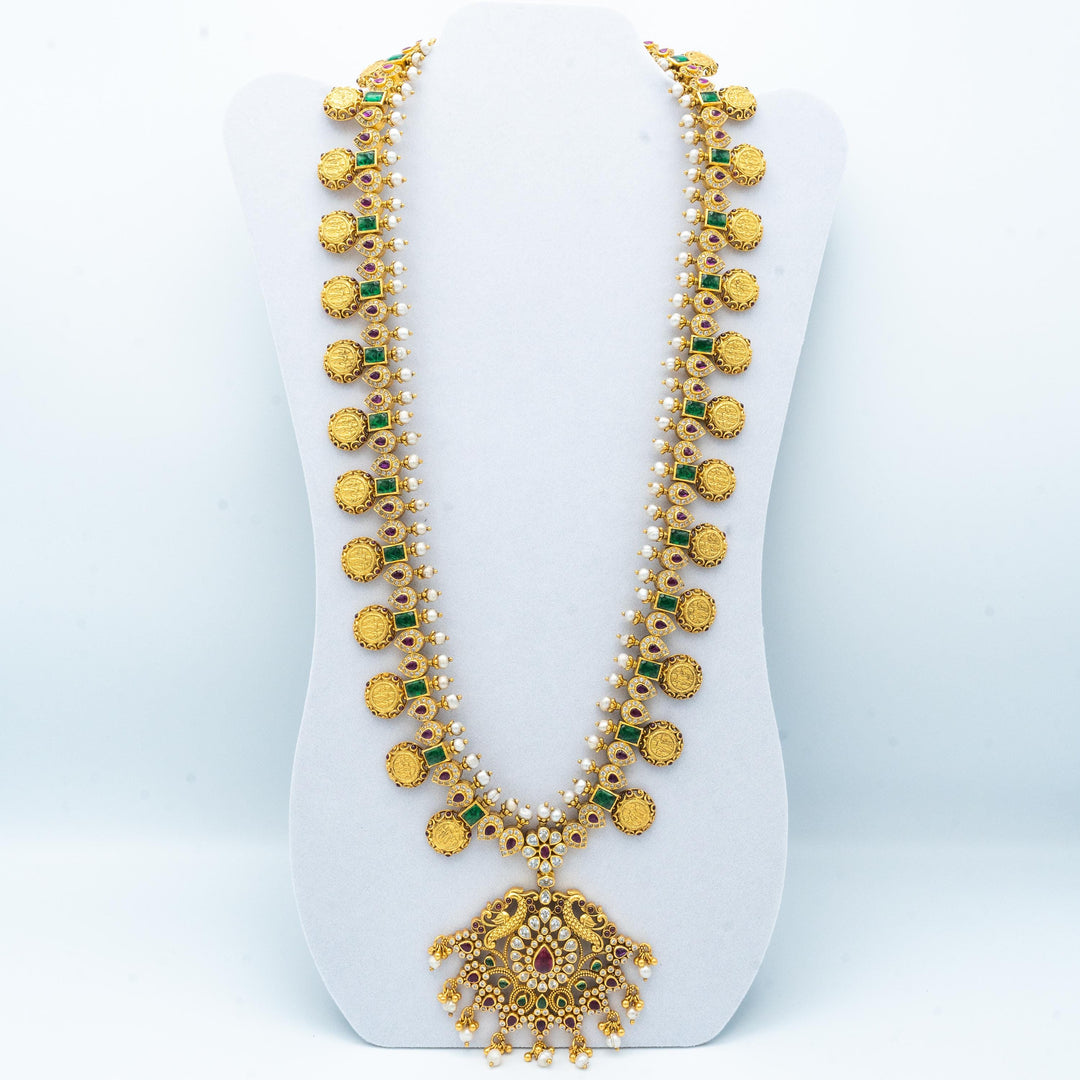 32" Silver Kasu necklace