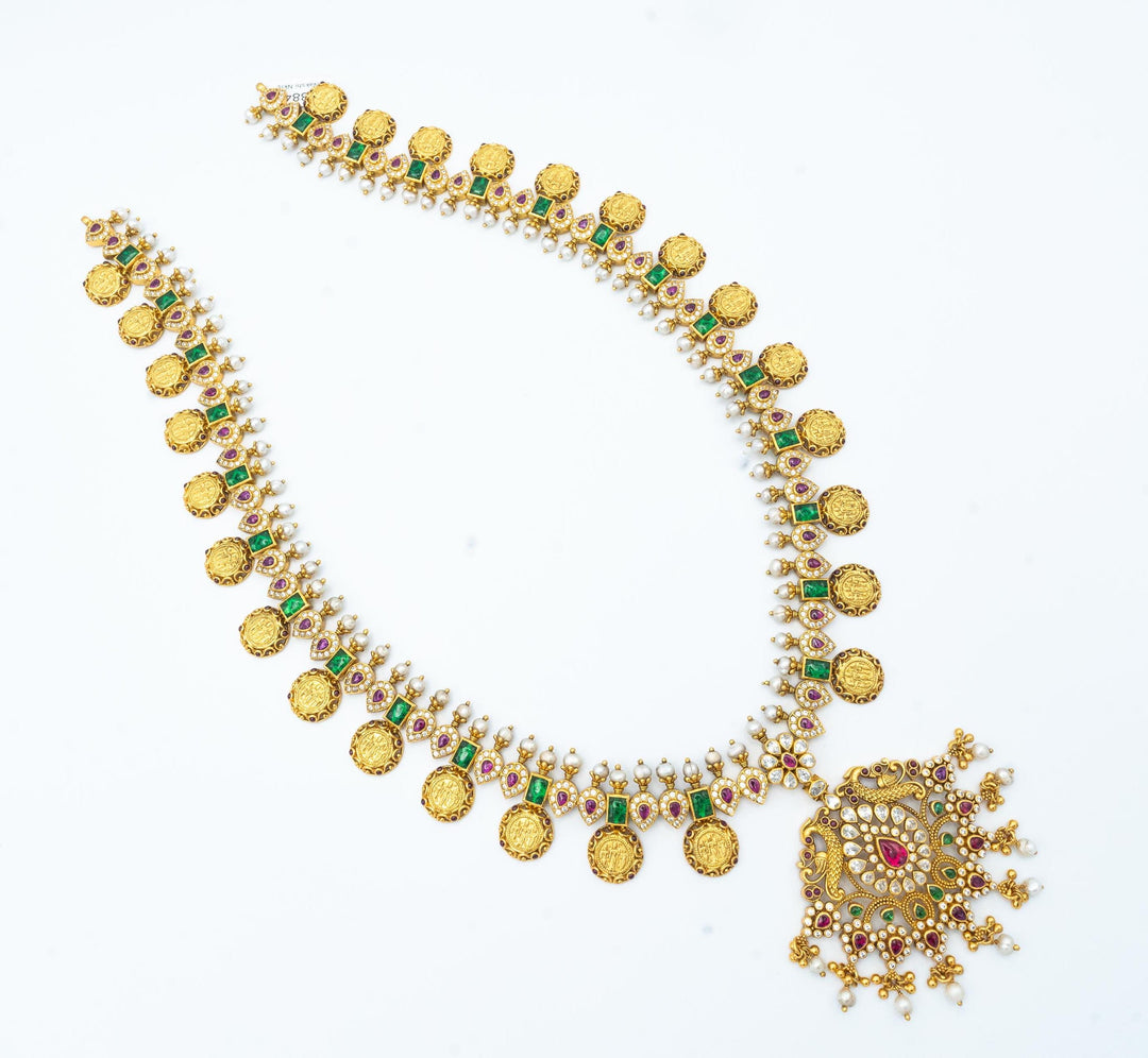 32" Silver Kasu necklace