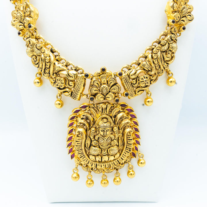 Silver nakshi necklace
