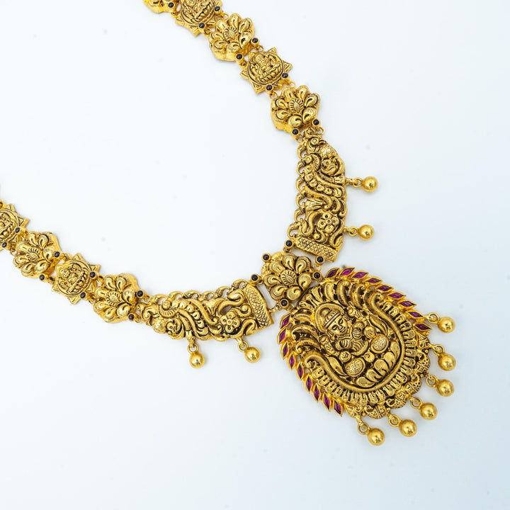 Silver nakshi necklace