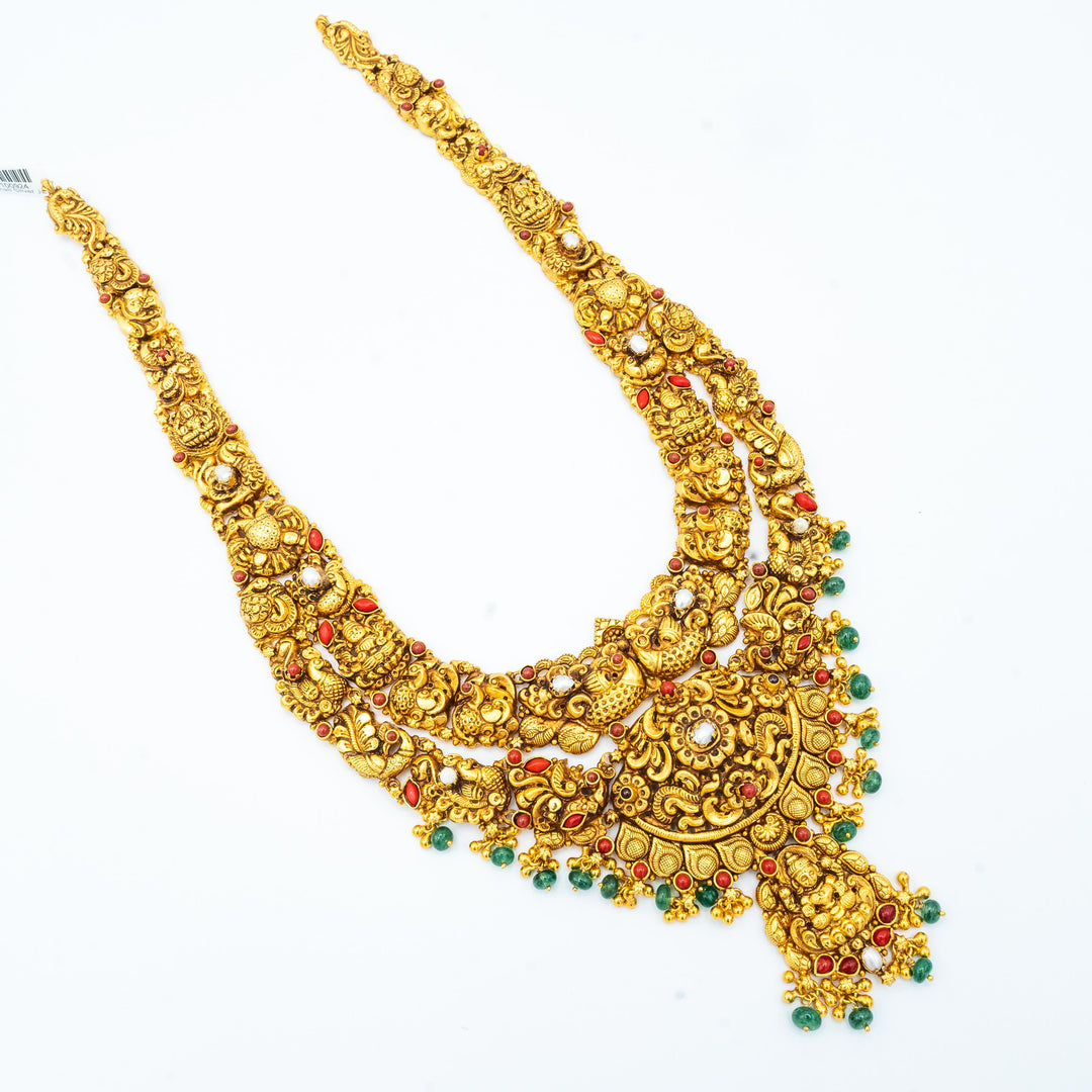 Silver Lakshmi nakshi necklace