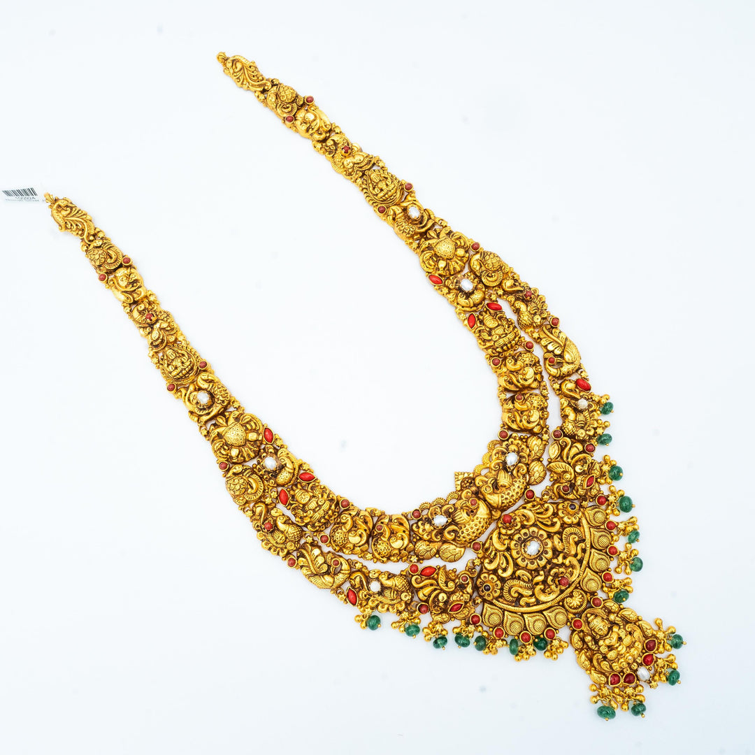 Silver Lakshmi nakshi necklace