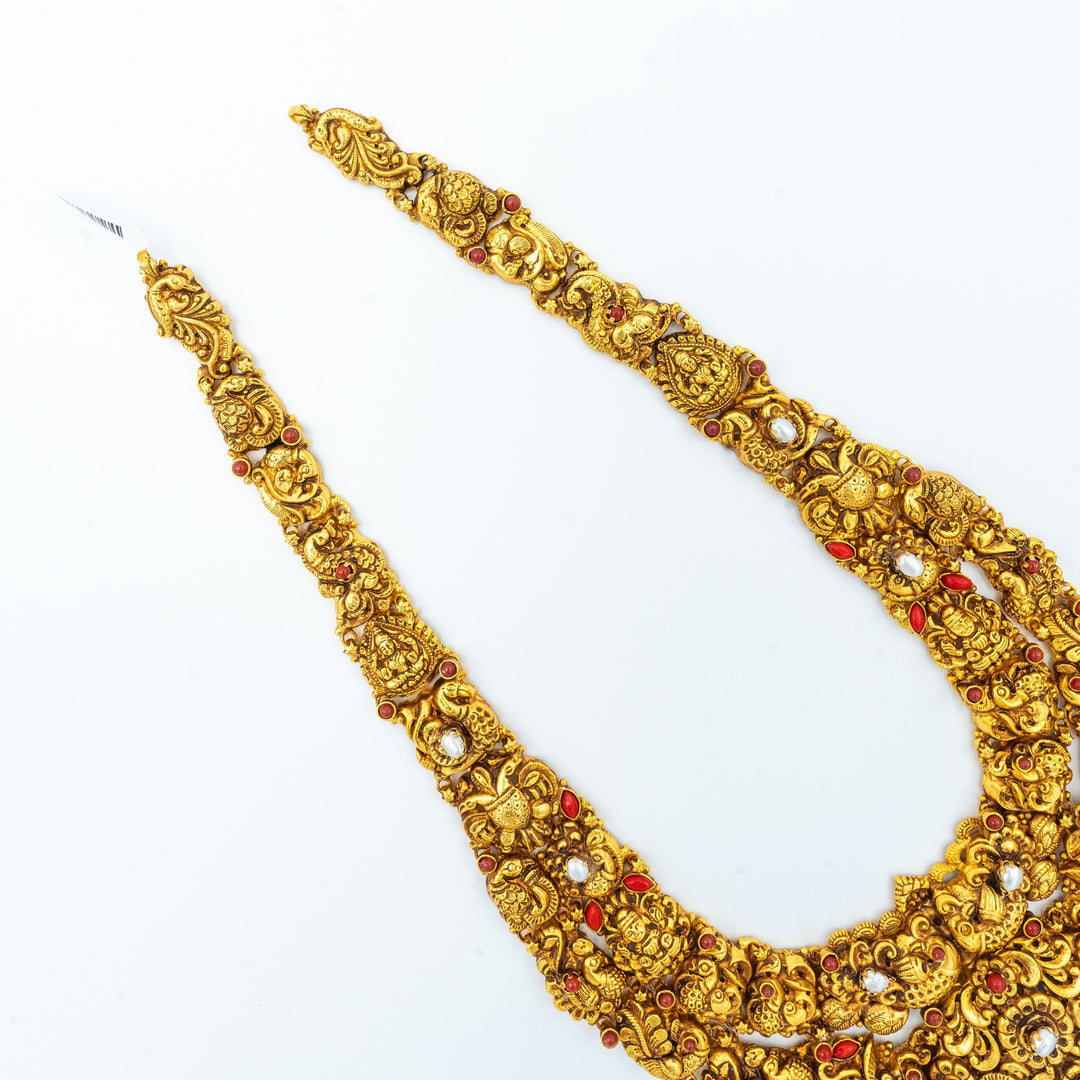 Silver Lakshmi nakshi necklace