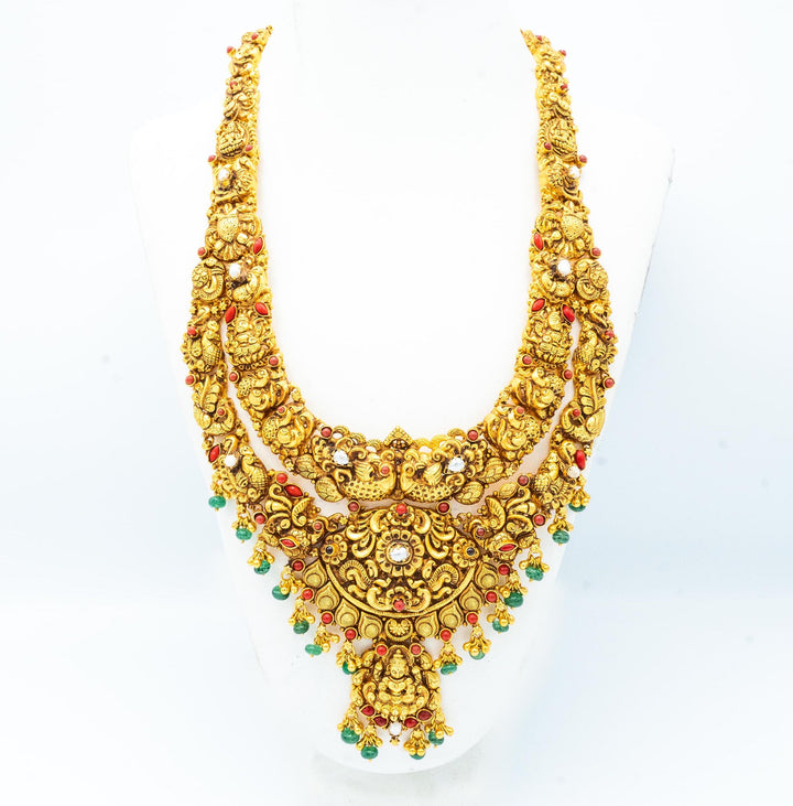 Silver Lakshmi nakshi necklace