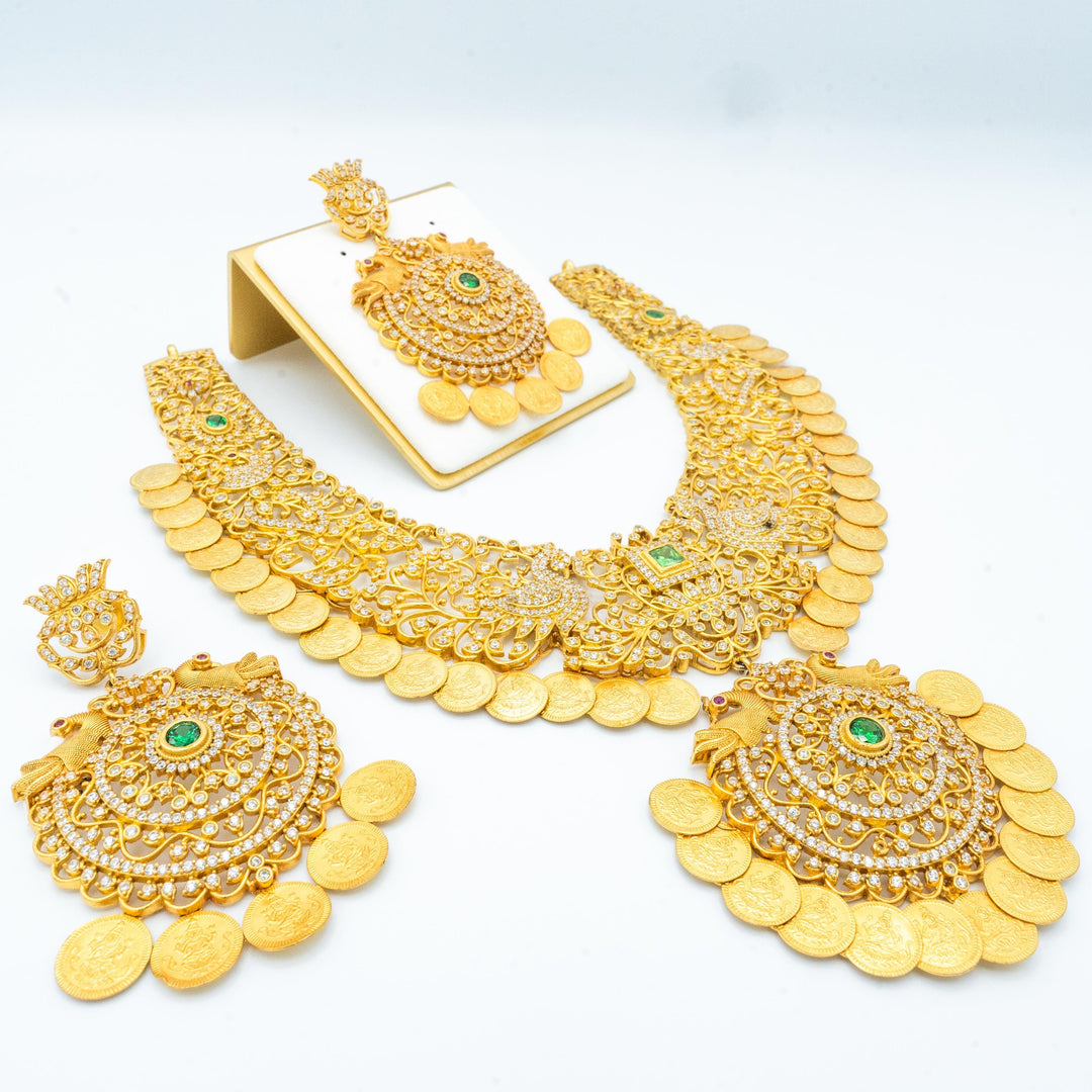 CZ kasu necklace set
