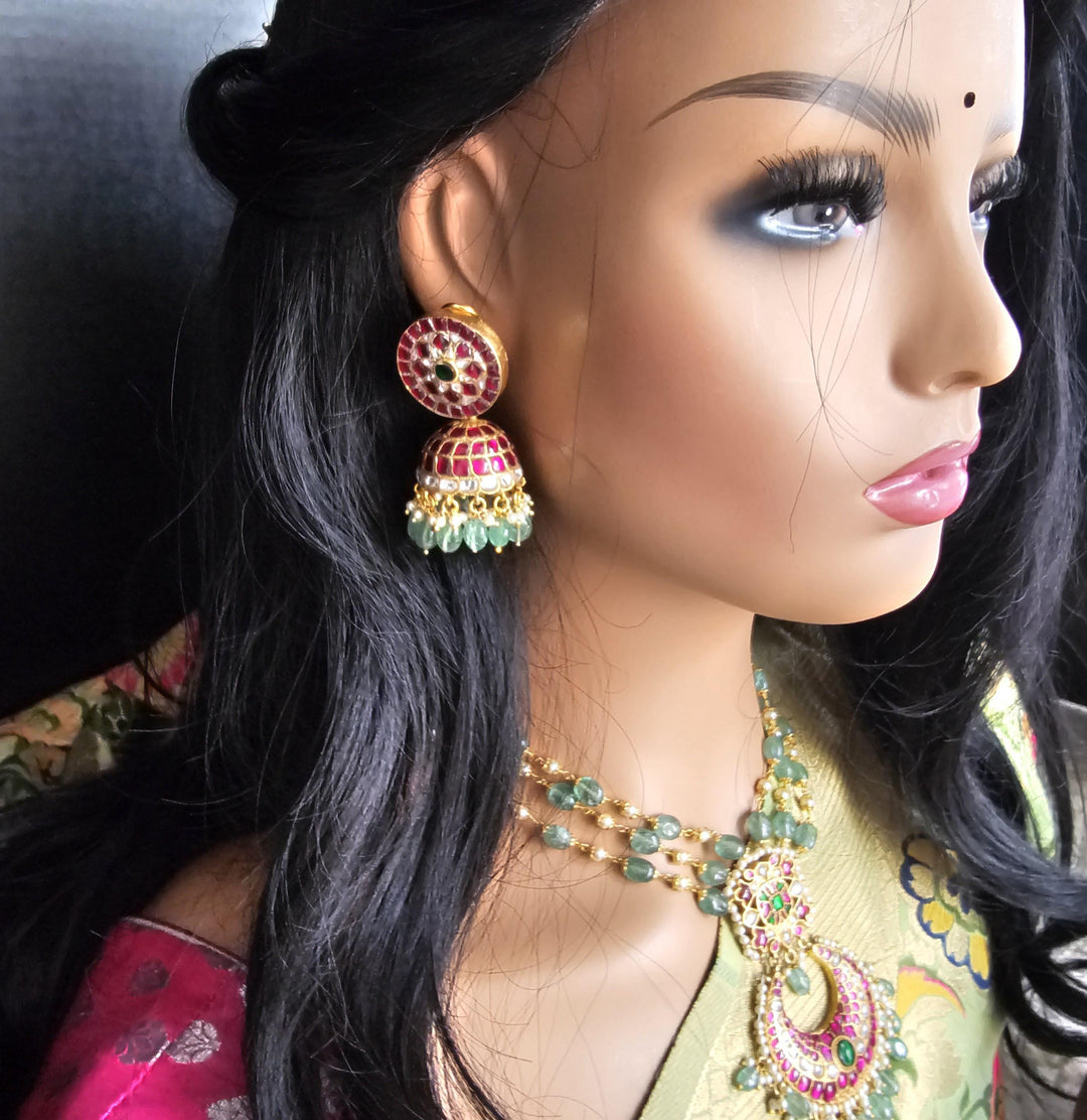 Kundan Jhumka earrings