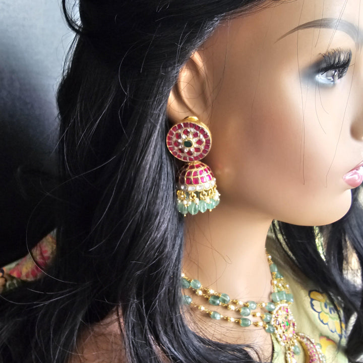 Kundan Jhumka earrings