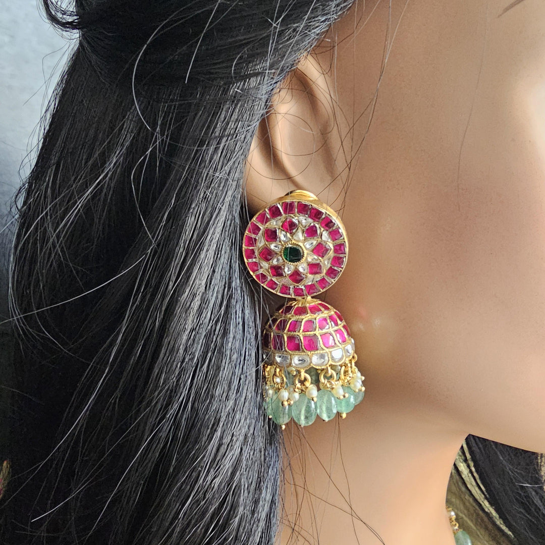 Kundan Jhumka earrings