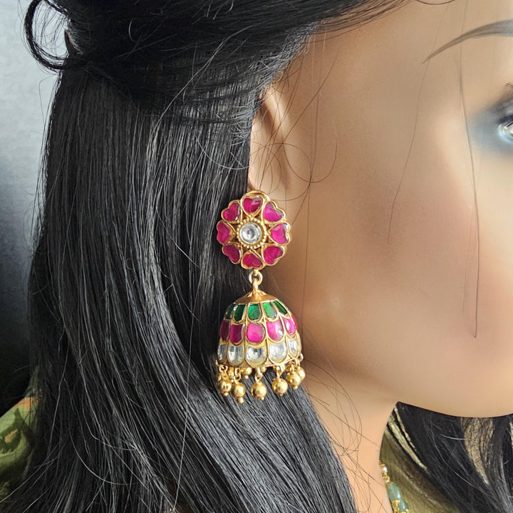 Kundan Jhumka earring